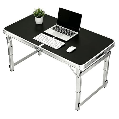 Table de camping pliante en aluminium noir de 120cm pour pique-nique