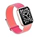 Bifeiyo Compatible with Apple Watch Band 49MM 45MM 44MM 42MM 41MM 40MM 38MM, Women Men Sport Nylon Loop Strap for iWatch Series Ultra 8 7 6 5 4 3 2 1 SE (38/40/41mm,Pomegranate)
