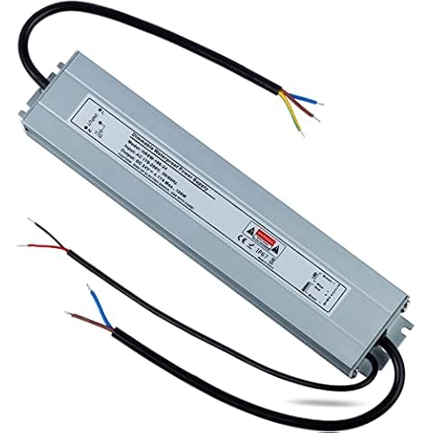 REYLAX LED Driver 24V Dimmable, IP67 Waterproof Transformer 100W 4.17A, LED Transformer AC 240V to DC 24V, Low Voltage LED Strip Power Supply Adapter, Constant Voltage PSU for Outdoor Garden Lighting Cover