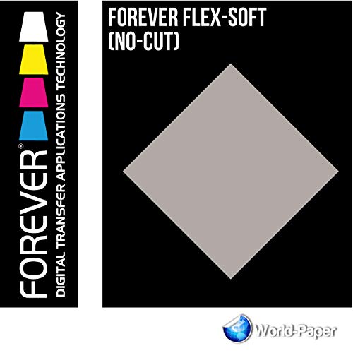 Laser Heat Transfer Paper Forever Flex-Soft (NO Cutting - NO Weeding) (11" x 17", Silver Metallic) 20 Sheets Per Color