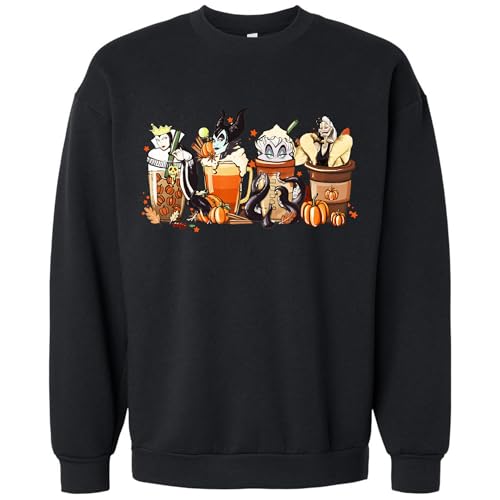 Custom Villain Coffee Lover Halloween Fall Season Sweatshirt4