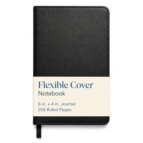 Faux Leather Lined Journal with Ribbon Bookmark