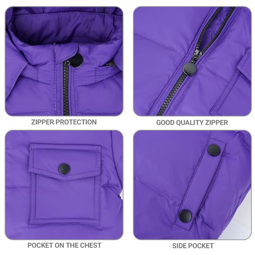 Image of JiAmy Kids 2 Piece Snowsuit Set Girl Winter Hooded Puffer Jacket & Snow Bib Pants Boy Ski Suits Ultralight Outfit