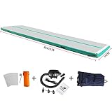 EZ GLAM Inflatable 13 ft Tumbling Gymnastic Air Floor Mat Track Cheerleading for Home Use/Cheerleadi