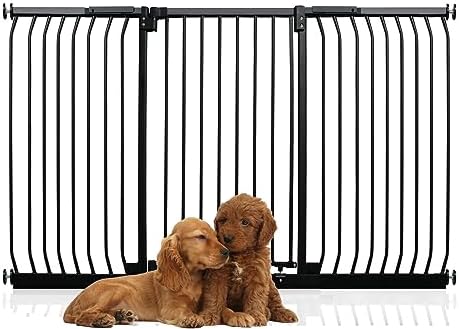 Bettacare Extra Tall Elite Dog Gate, 71cm - 80cm, Matt Black, Extra Tall 96.8cm in Height, Pressure Fit Pet Gate for Dog and Puppy, Pet and Dog Barrier, Easy Installation
