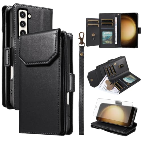Protection Samsung S23 Plus intégrale anti-rayure avec étui portefeuille Asuwish