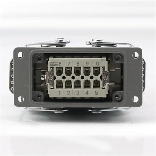 Conector rectangular HDC-HE-010 de 10 pines con salida lateral de línea aérea superior 5