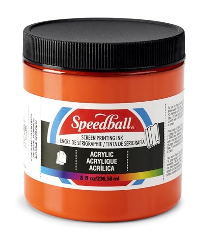 Speedball 004624 Acrylic Screen Printing Ink, 8 fl. oz., Orange