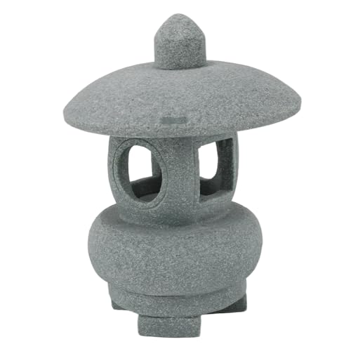 Decorazione Asiatica Pagoda Lanterna Zen Asiatica Giapponese Decorazione Pagoda Luce Lampada da Giardino Solare Statua per Decorazioni per Balconi Paesaggistici (Tipo 2)