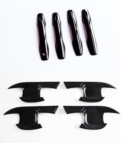 Black Auto 4 Door Handle Cover and Cup Bowl Combo Molding Cover Trim Compatible for Toyota RAV4 2026-2027-2028 image 3
