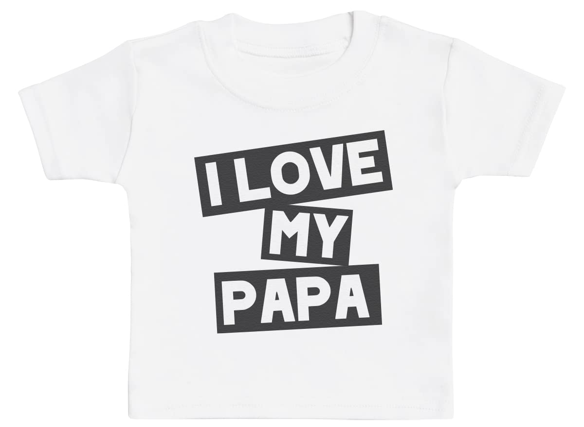Baby Bunny White I Love My Papa Kids T-Shirts, Kids Tee, Kids Tshirts - 12-14 Years
