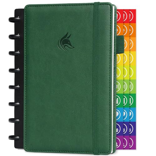 Clever Fox Disc-Bound Weekly Planner – Undated Monthly Notebook with Habit Tracker, Productivity