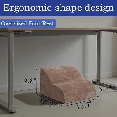 Foot Rest for Under Desk at Work.Multifunctional 3-Tier Foot Stool,with Washable Footrest.for Under Desk,Office Chair Gaming Chair & Sofa,Leg Elevation Pillow,Supports Posture-Brown