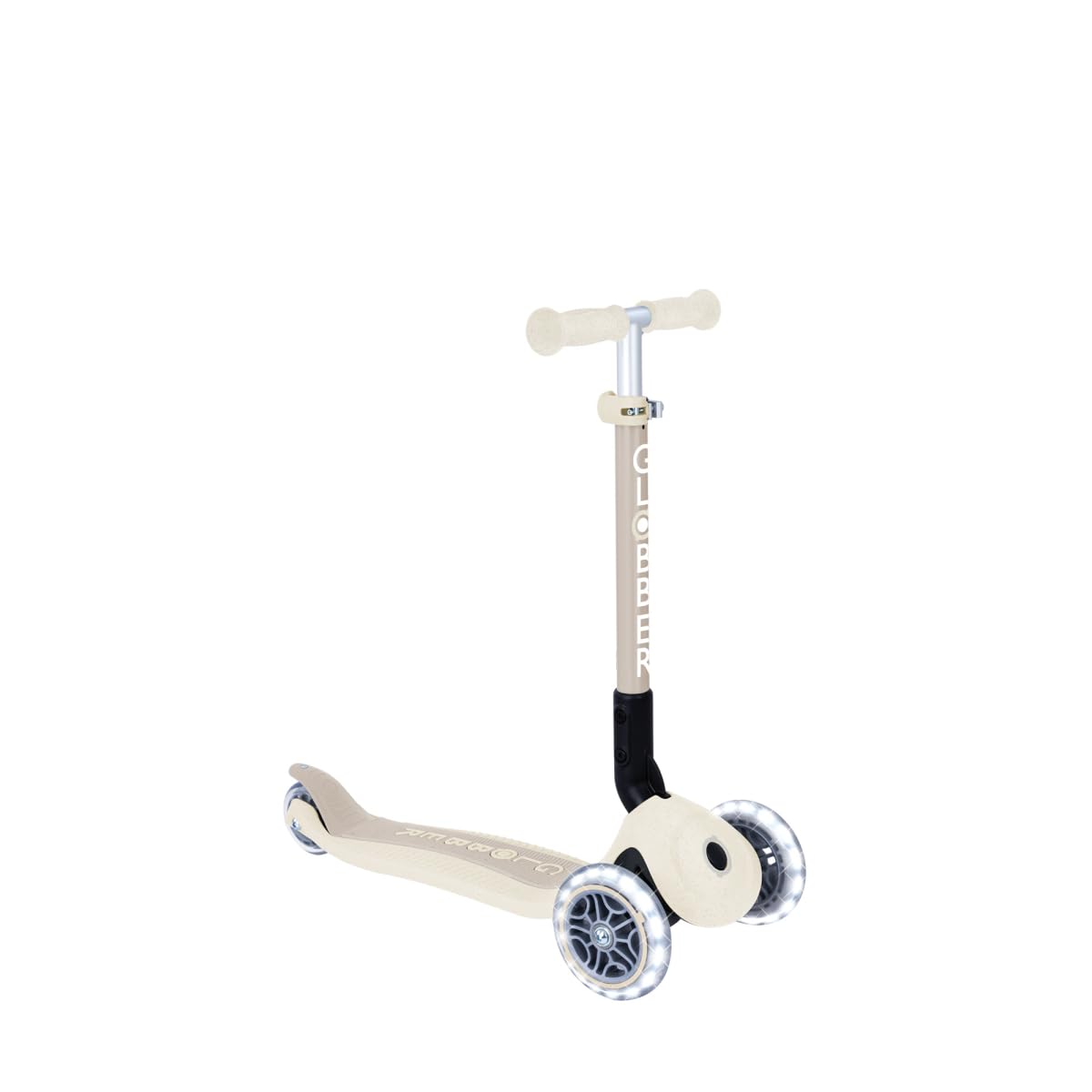 GLOBBER Junior Foldable Lights ECO hulajnoga 120/80 mm, ABEC 9, 3-kołowa, kółka LED