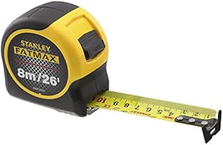 STANLEY FATMAX Tape Measure Blade Armor 8 M Metric and 26 FT Imperial Shock Resistant with Mylar Coating and Cushion Grip 0-33-726