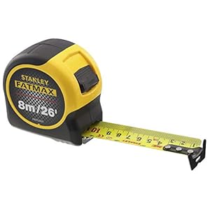 STANLEY FATMAX Tape Measure Blade Armor 8 M Metric and 26 FT Imperial Shock Resistant with Mylar Coating and Cushion…