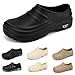 Armadillo Chef Shoes for Men Women Non-Slip Waterproof Kitchen Clogs Lightweight Nurse Work Shoes with Wide Toe Box Arch Support Slip Resistant Comfort Healthy Shoe Summer Fashion Casual Clogs