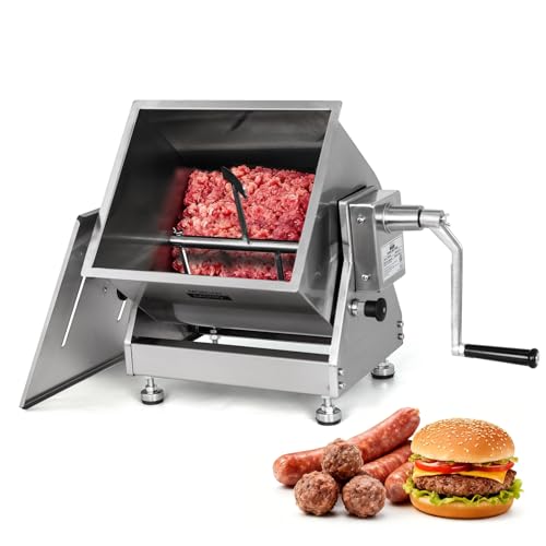 Hakka Manual Meat Mixer 30lb/15L Stainless Steel
