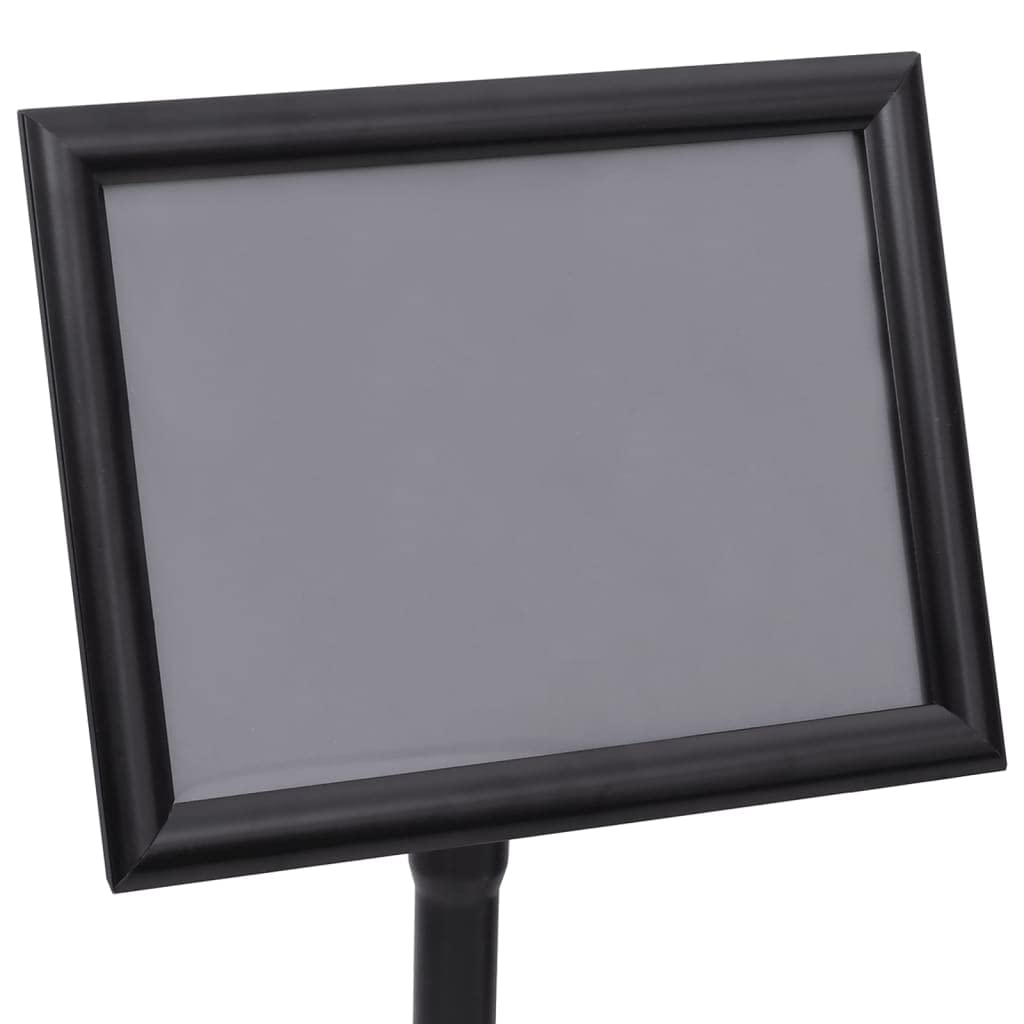 A4-Plakatständer Kundenstopper aus Aluminiumlegierung, Schwarz, verstellbarer Infoständer für 1 A4-Plakat mit PVC-Folie und Klicksystem, ideal für Werbeaktionen in Restaurants,