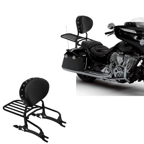Beifahrer-Rückenlehne Sissybar-Gepäckträger Für Motorrad-Beifahrerrückenlehne Für Indian Für Roadmaster Für Limited 2021 2022 2023 2024(Nero)