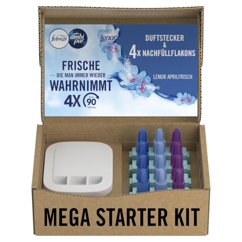 Febreze 3Volution Duftstecker Starterkit + 4er Nachfüller Aprilfrisch | Automatisches...