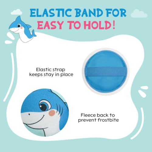 Image of Large Kids Ice Packs for Boo Boos with Strap, 3 Packs Cute Reusable Hot Cold Gel Packs for Kid's Fever,Pain Relief,Wisdom Teeth,First Aid and Neck, Head, Arms, Legs Injuries