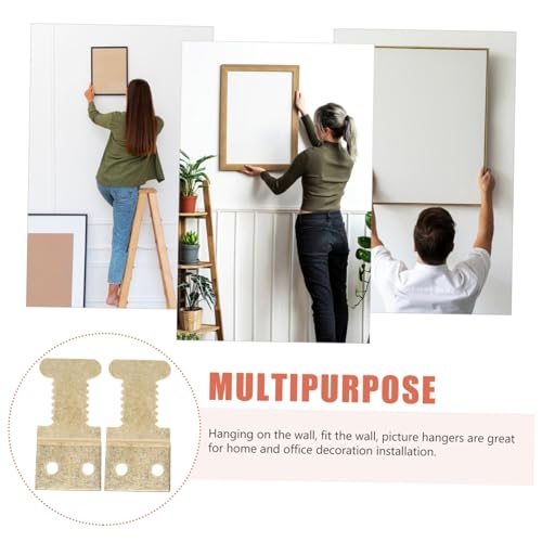 Image of Homoyoyo Metal Picture Hanging Hardware Set 25pcs Frame Hooks Rail Track Moving Round Design Hanging