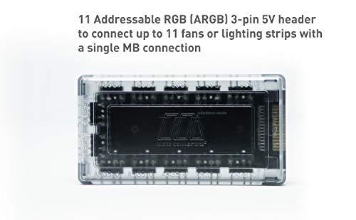 Image of MICRO CONNECTORS 11-Port ARGB Splitter Hub for Fan and Light (S08-12ARGB)