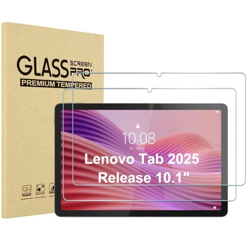 ProCase 2 Piezas Protector Pantalla para Lenovo Tab 10,1 Pulgadas 2025 (TB-311FU/TB-311XU), Dureza 9H, Antiarañazos, Antihuellas, Sin Burbujas, Cristal Vidrio Templado para Tablet 10.1' WUXGA FHD 2025