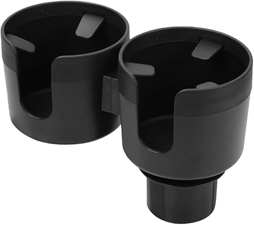Extensor de portavasos doble para automóvil, adaptador de portavasos 2 en 1 con base ajustable, organizador universal multifuncional para bebidas,