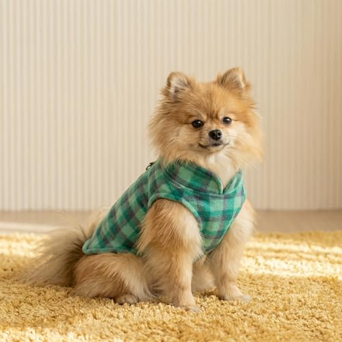 Image of Goaste 6 Pack Fleece Dog Sweaters, Turtleneck Dogs Sweatshirt with Leash Ring, Soft Winter Dogs Clothes, Plaid Dog Outfits Vest for Cats, Assorted Colors (Large)