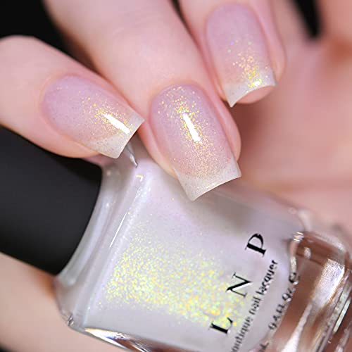 Image of ILNP Pina Colada - Sheer White Holographic Jelly Nail Polish