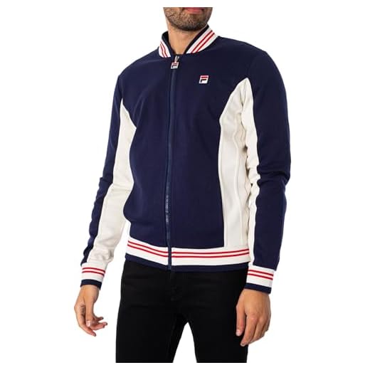 Fila Vintage White Line Mens Settanta Track Top Navy/Cream L
