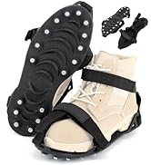Xproutdoor Ice Cleats, Ice Shoes Grippers, Ice Snow Traction Cleats, Anti Slip for Shoes, Crampon...