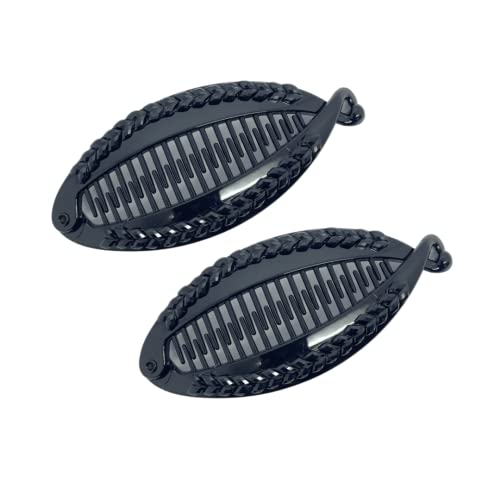 Kit 2 Pçs Prendedor Cabelo Plastico Rabo De Cavalo Graça