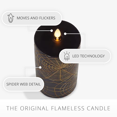 Luminaraspiderflamelessledcandleblackgold3x65movingflamepillarbatteryoperatedtimerrealwaxhalloweengothichomedecor Urban Country Home Decor Luminara spider flameless led candle black gold 3 x 65 moving flame pillar battery operated timer real wax halloween gothic home decor urban country home decor
