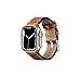 Produktbild BandWerk.- Zürich Strauß Braun | Lederarmband passend für Apple Watch Ultra & Apple Watch Ultra 2 | für Gehäusegröße 49 mm | Schließe und Adapter in der Farbe Titan | Made in Germany