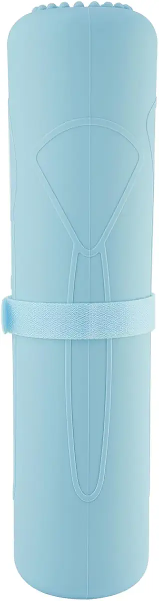 Travel Makeup Brush Holder, Portable Cosmetic Brush Bag, Nylon Binding Strap Silicone Makeup Brush Organizer for Women and Girls