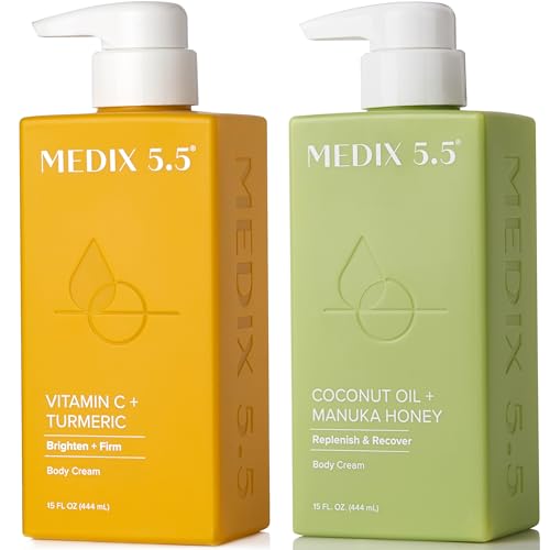 Medix 5.5 Brightening Vitamin C Cream + Coconut Oil Moisturizer Skin Care Set | Body Cream & Face...