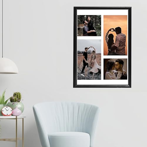 Image of Customized Photo Collage Vertical Frame For Birthday, Anniversary, Wedding Gift, Personalized Collage Gift, Wall Photo Frame (16x24In, 40x60Cm) - 4 Images