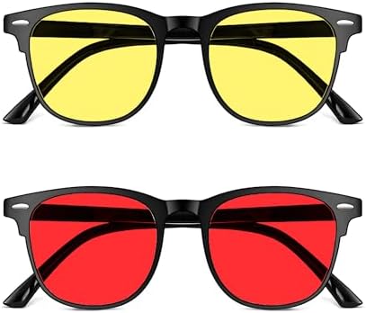 Solmoon Gafas Filtro Luz Azul Unisex, Antifatiga y Anti-Azules pa...