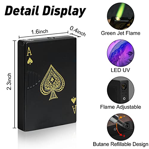 Encendedor Jet Torch Butano Recargable Diseño Cartas miniatura 2