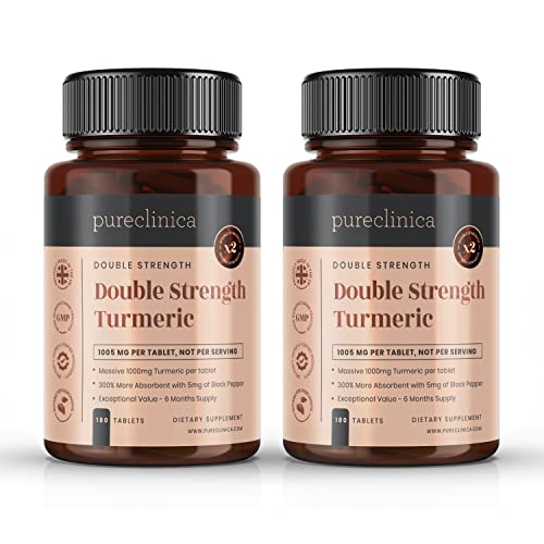 Doppelte Stärke Kurkuma - 1000 mg x 360 Tabletten (2 Flaschen mit 180 Tabletten) Cover