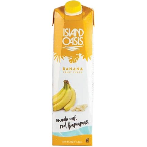 Island Oasis Banana Drink and Smoothie Mix - Aseptic, 1 Liter - 12 per case. Cover