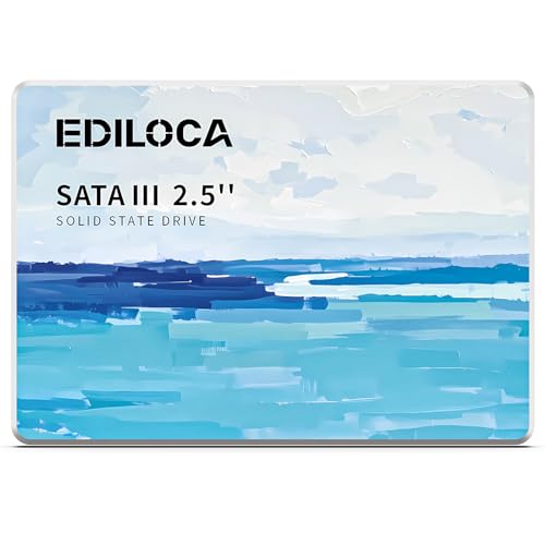 Ediloca 512GB SSD Internal Solid State Drive 2.5 SATA III 6Gb/s Up to 450MB/s Read Speed 3D NAND Flash Shock Drop-Proof for PC/Laptop/Desktop/NAS Compatible with Windows/Mac/Linux (ES580E)