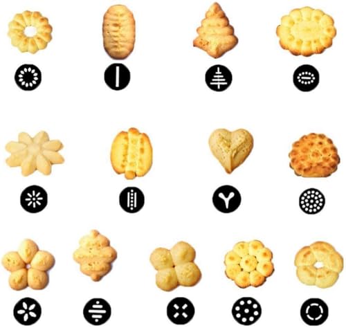 Pieczenie - zestaw do dekorowania ciasteczek ze stali nierdzewnej z 13 krążkami do ciastek i 8 dyszami do lukru, idealny na świąteczne ciasteczka i ciastka