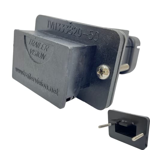 Trailer Vision 50 Amp Anderson Connector Flush Mount - SB50 Protective Case Fits 6-12 AWG Battery Plug Cover for Towbar Trucks Golf Cart Cables 4WD Industrial Marine Trailers - 50A with Metal Bracket