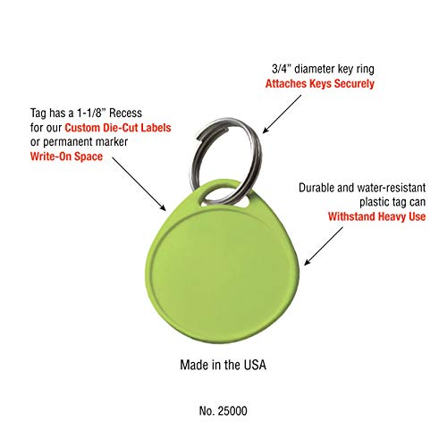 Lucky Line 1-1/4" Label It Plastic Tag, 100 Pack, Assorted Colors (25075) #TOP6