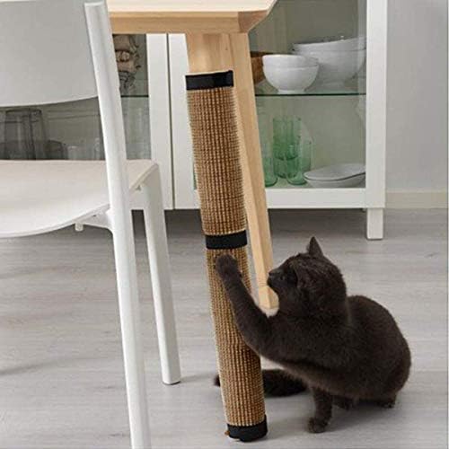 Miniatura 3 de Adorrable Alfombrilla duradera para arañar gatos, tapete de sisal natural para entrenamiento de arañazos, tapete antideslizante, protector de