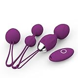 Kegel Exerciser, Kegel Weights Set for Female Pelvic Floor Exercises, Set of 3 Premiun Silicone Kegel Exercise Trainer Kit for Women: Beginers&Advance (Purple)